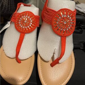 Cato Red Beaded Women's Sandals